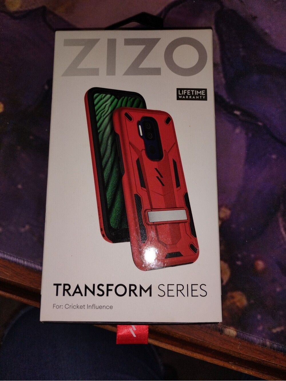 Zizo Transform Series Red and Black Shockproof Phone Case for Cricket Influence